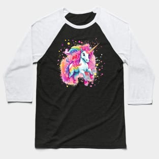 Neon Unicorn Baseball T-Shirt